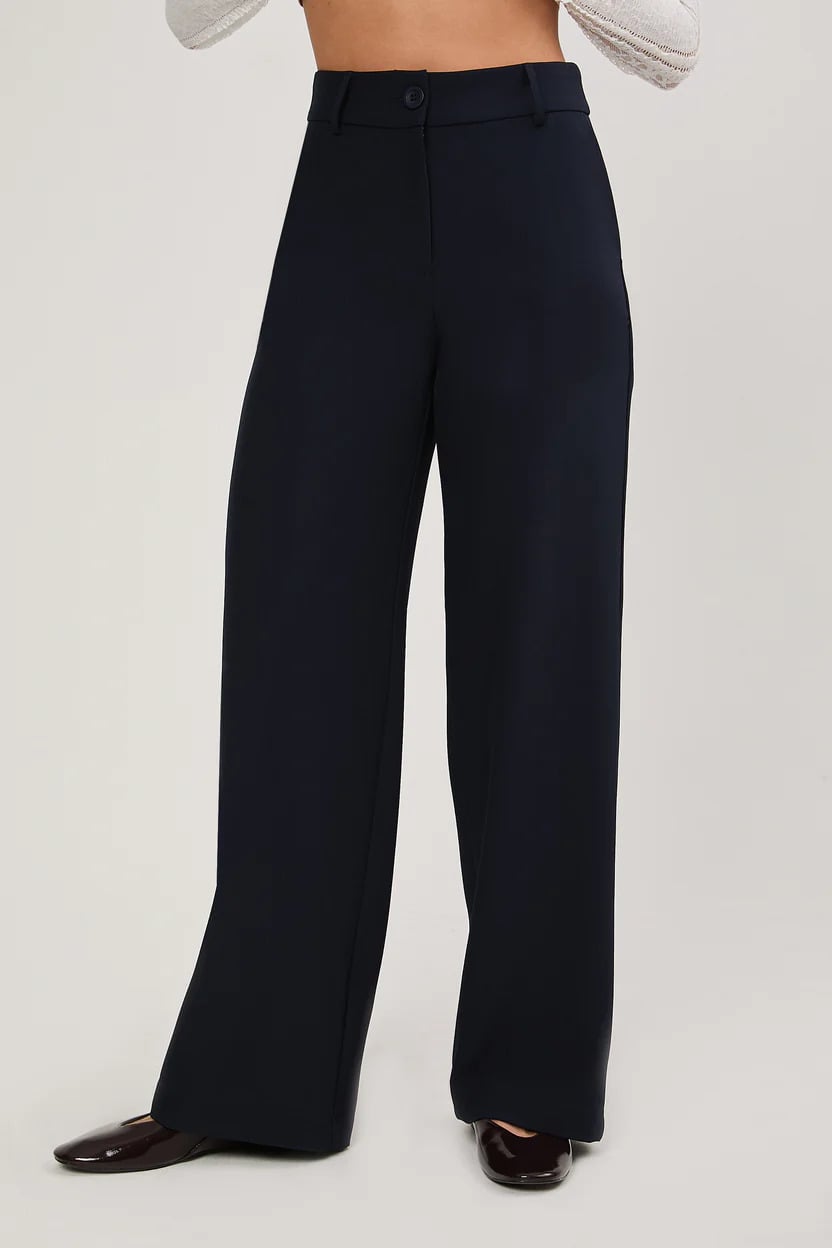 PANTALON SEMI PALAZZO CON BOLSILLOS LATERALES DHALIA - 1
