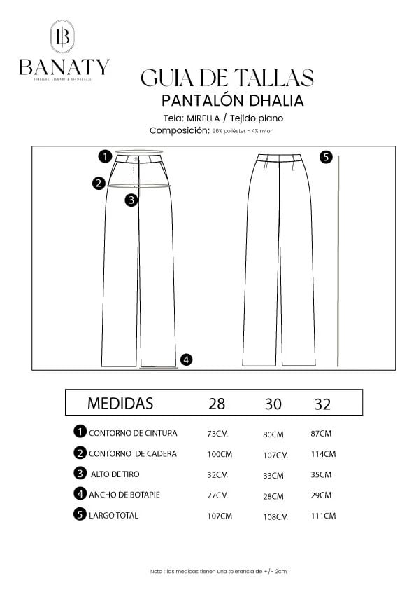 PANTALON SEMI PALAZZO CON BOLSILLOS LATERALES NEGRO DHALIA - 2