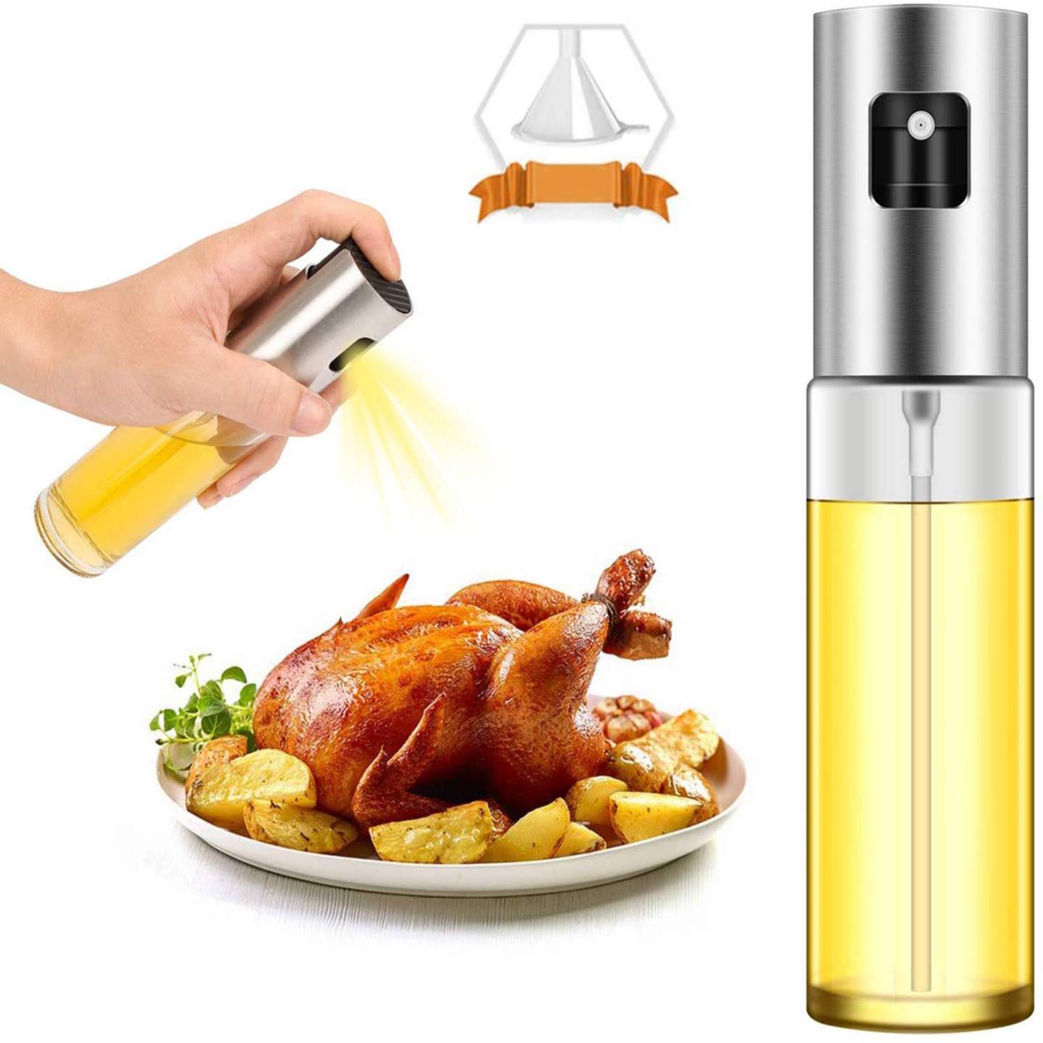 ROCIADOR DE ACEITE EN SPRAY PLATEADO - 1