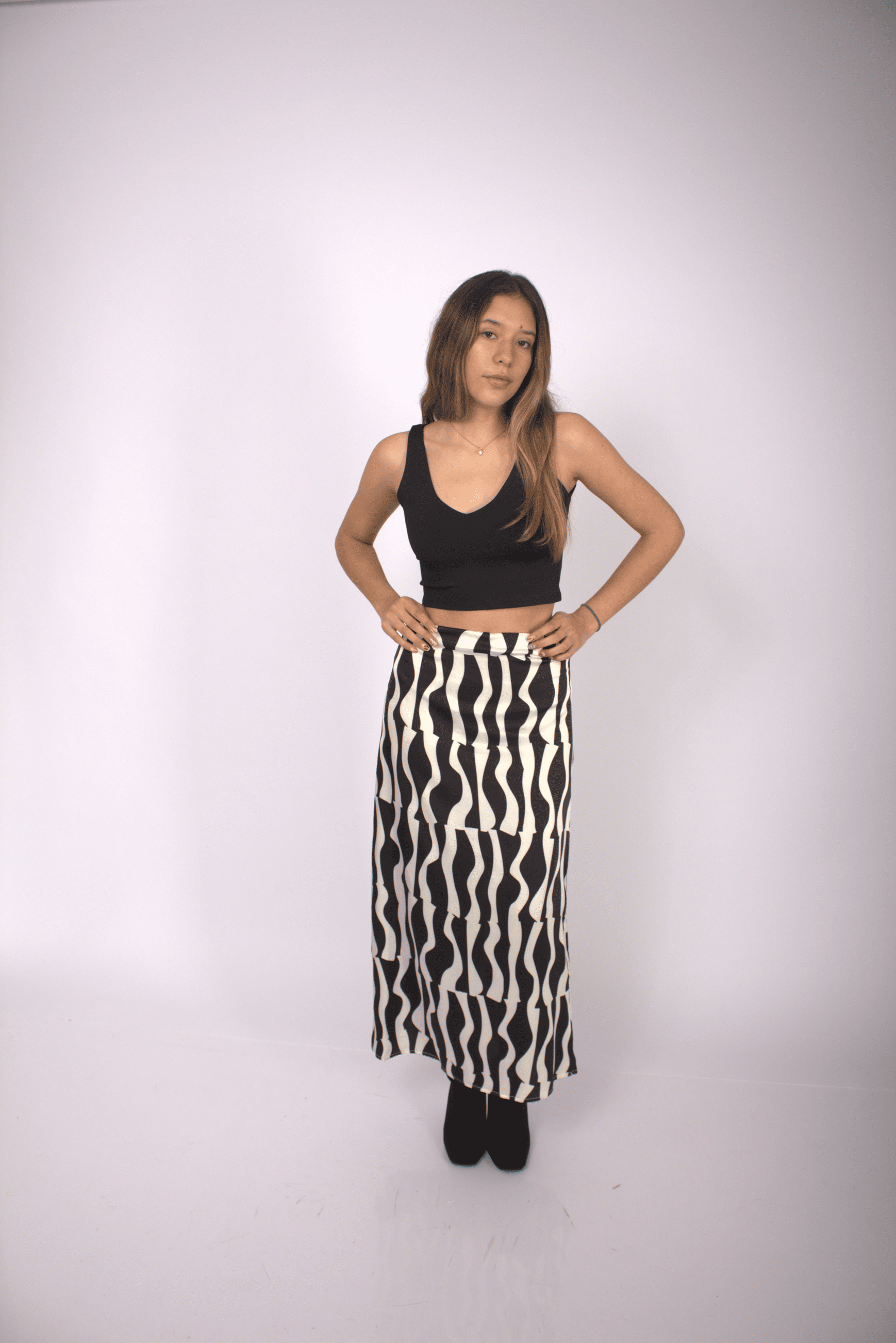 FALDA LARGA DE SATIN VESTIMENTA MUJER LIBERELLA ANNA - 1