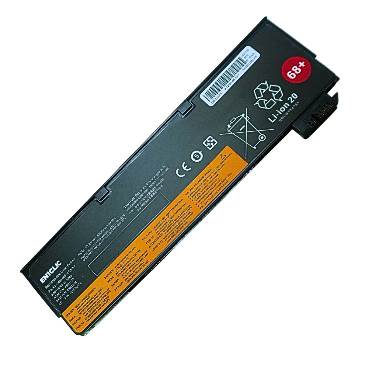 BATERÍA PARA LAPTOP LENOVO 45N1735 CAPACIDAD REAL 10.8V 5200MAH 56W - 1