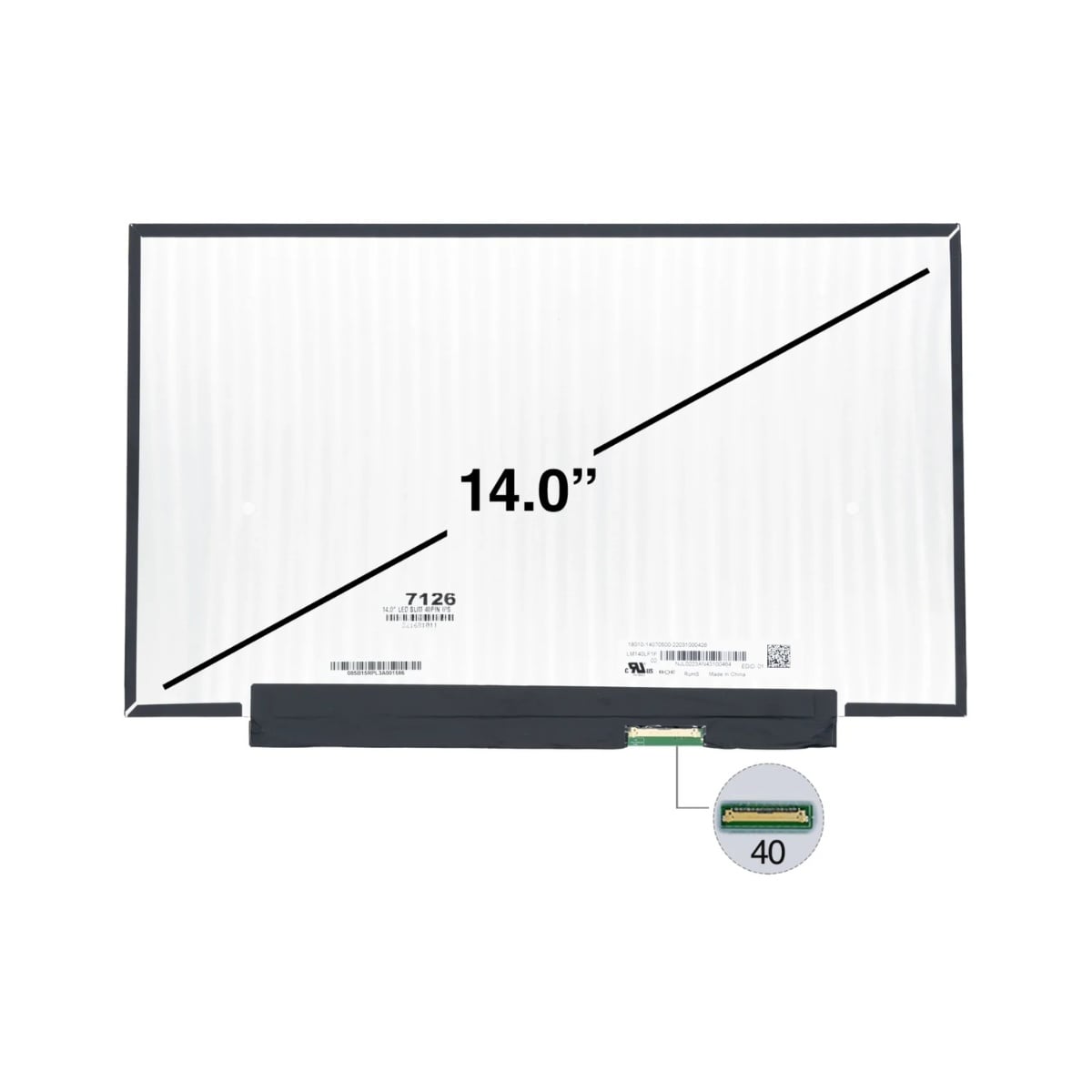 PANTALLA PARA LAPTOP SLIM 14'' 40 PINES HD 1366*768 - 1