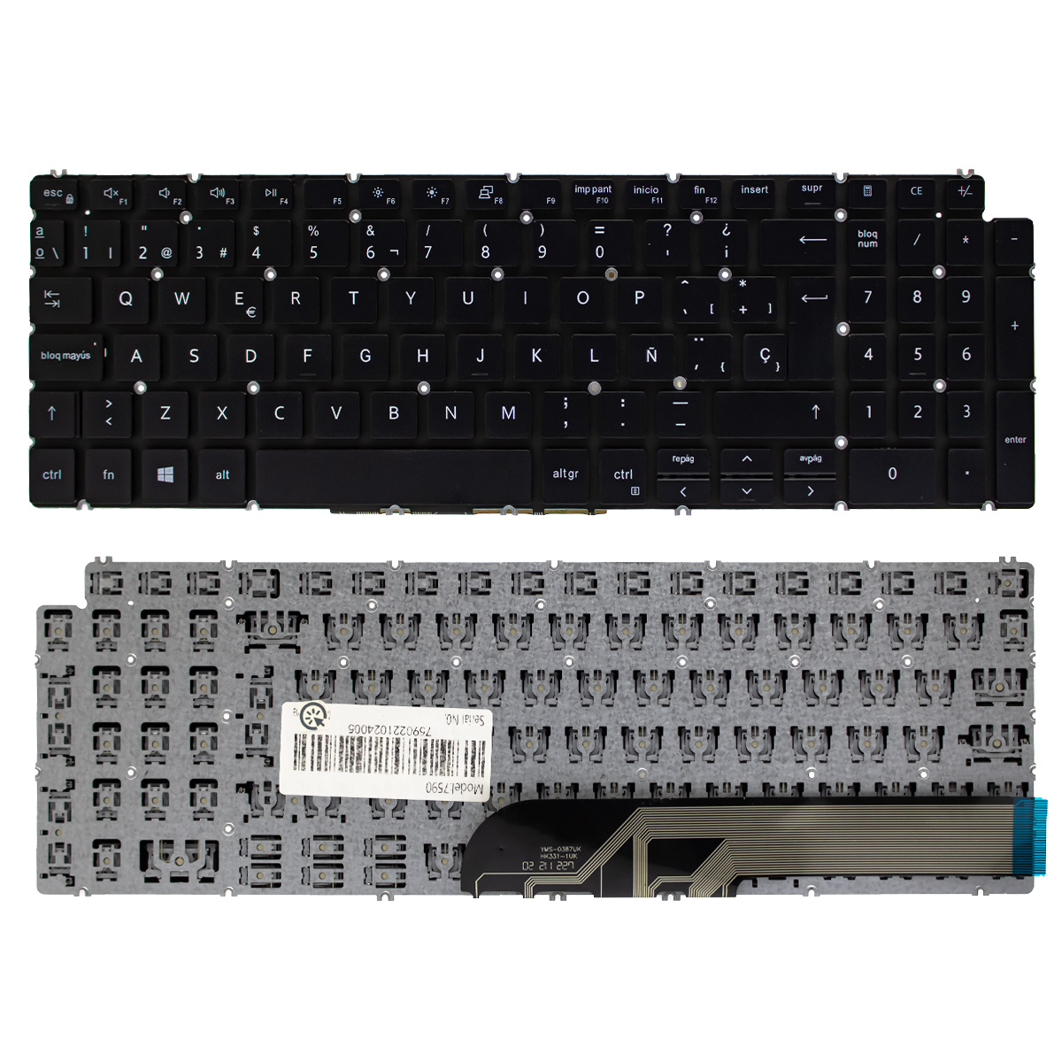 TECLADO PARA LAPTOP DELL INSPIRON 15-7590 GENUINO - 1
