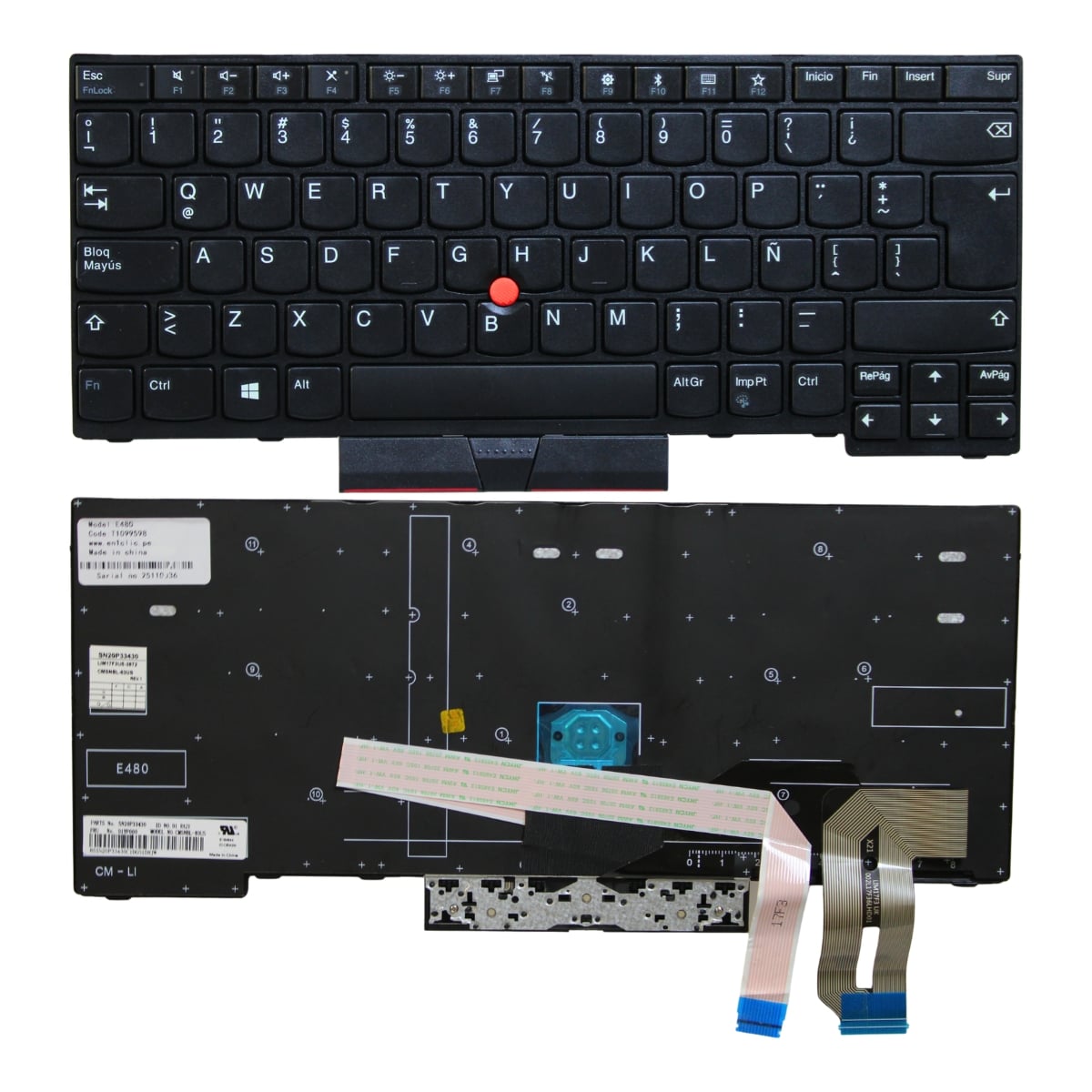 TECLADO PARA LAPTOP LENOVO THINKPAD E480 L480 T480 - 1