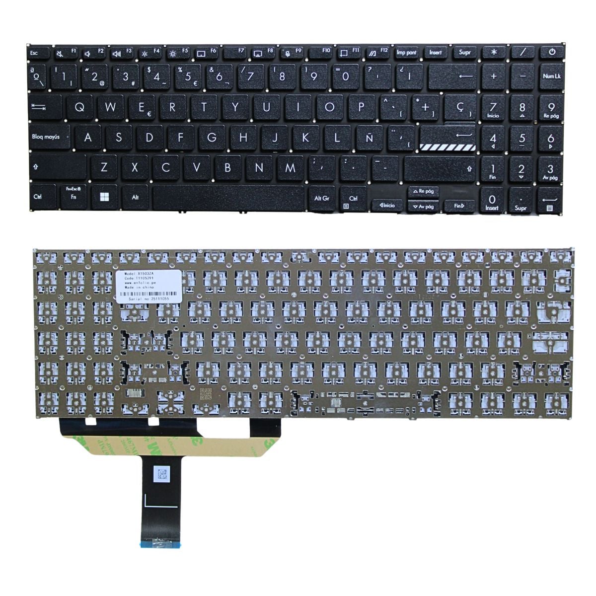TECLADO PARA LAPTOP ASUS X1503ZA X1502ZA X1603ZA POWER - 1
