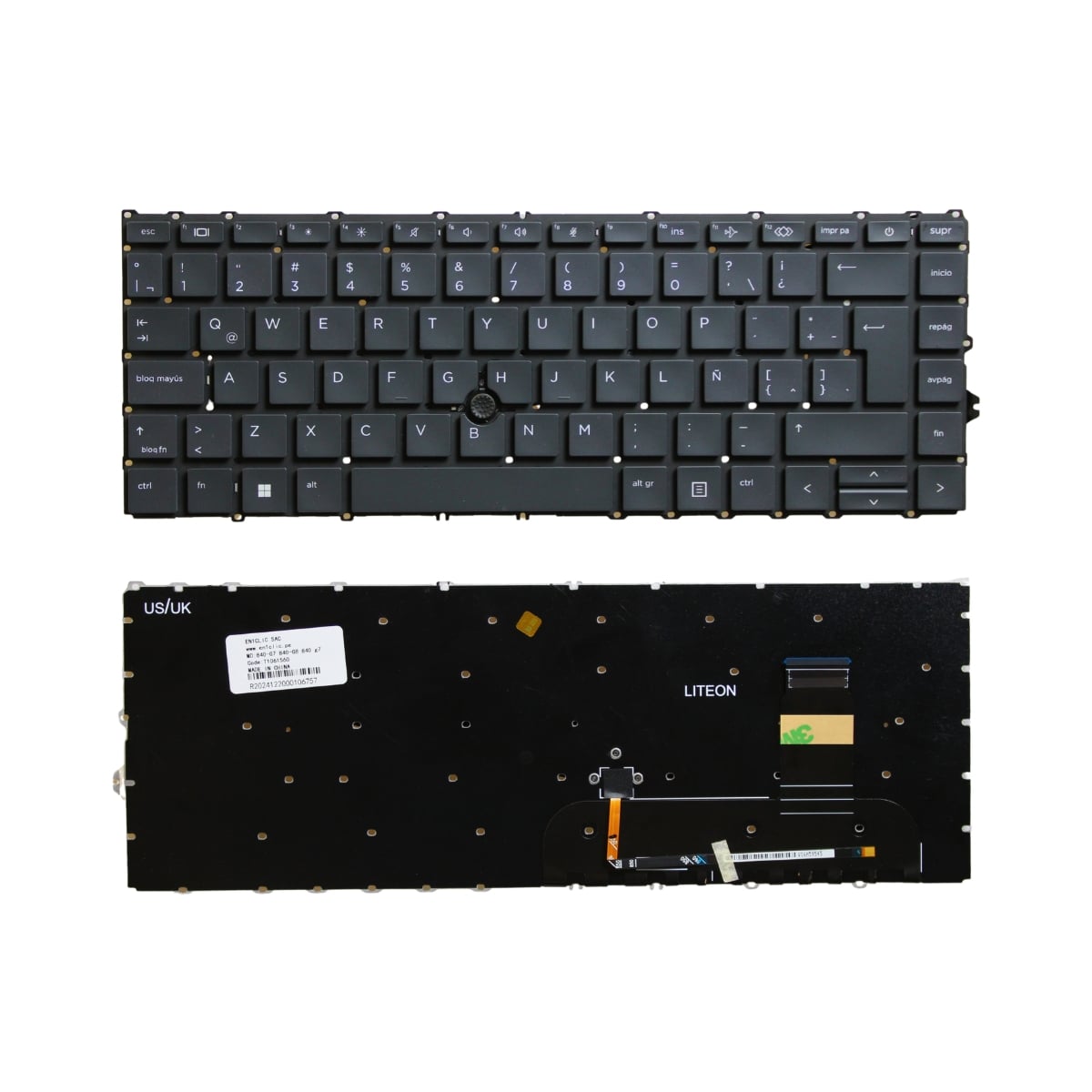 TECLADO PARA LAPTOP HP ELITEBOOK 840 G7 840 G8 GENUINO POWER - 1