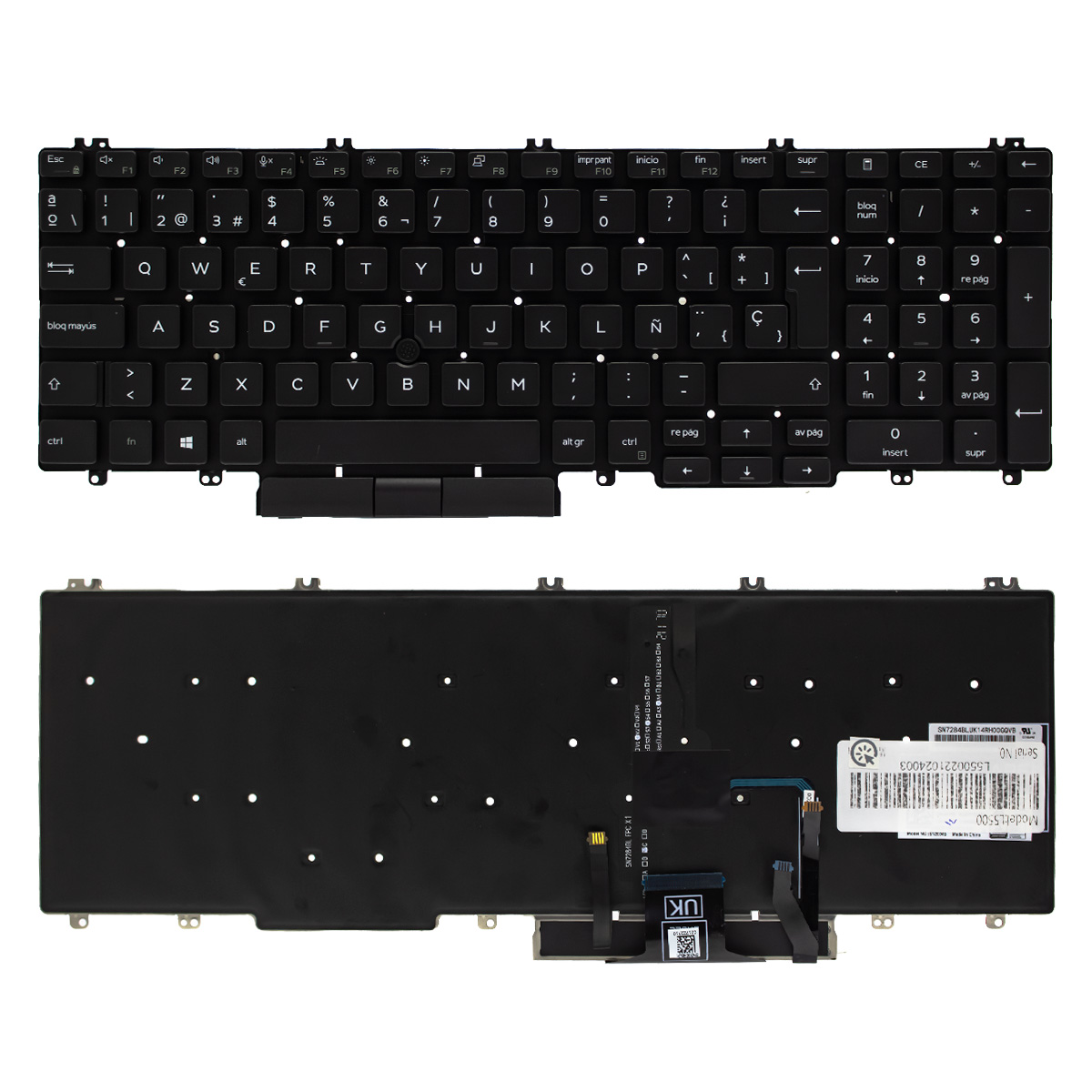 TECLADO PARA LAPTOP DELL L5500 PRECISION 3500 ILUMINADO GENUINO - 1