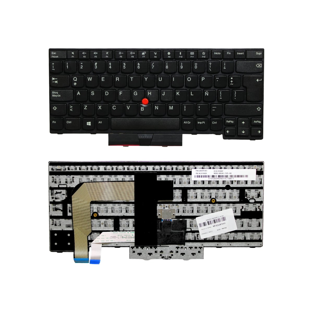 TECLADO PARA LAPTOP LENOVO THINKPAD T470 T480 A475 FLEX DERECHO ABAJO - 1