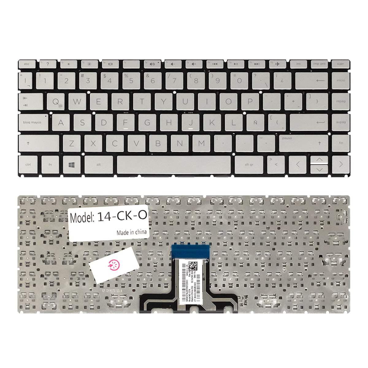 TECLADO PARA LAPTOP HP 14-CD 14-CK 14-DA GENUINO FLEX CORTO - 1