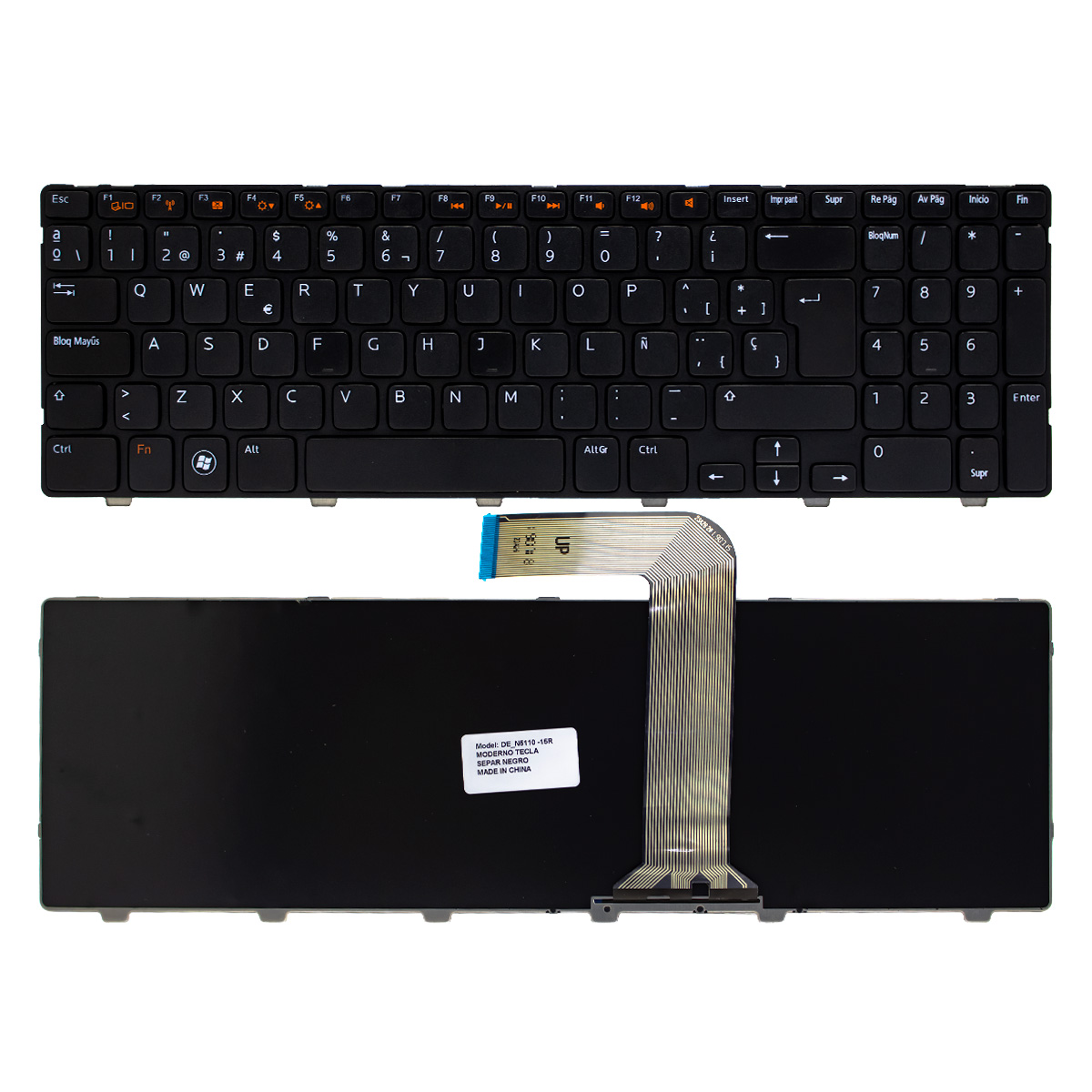 TECLADO PARA LAPTOP DELL 15R -N5110 FLEX LARGO - 1
