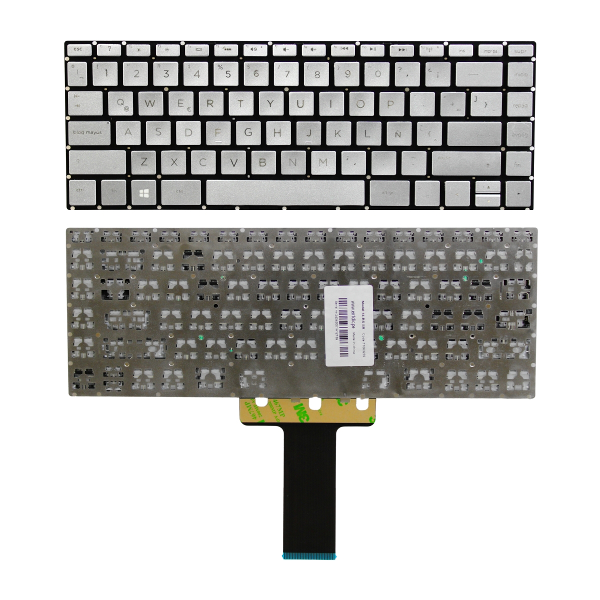 TECLADO PARA LAPTOP HP 14-BS 14-BW 240 G6 GENUINO FLEX LARGO - 1