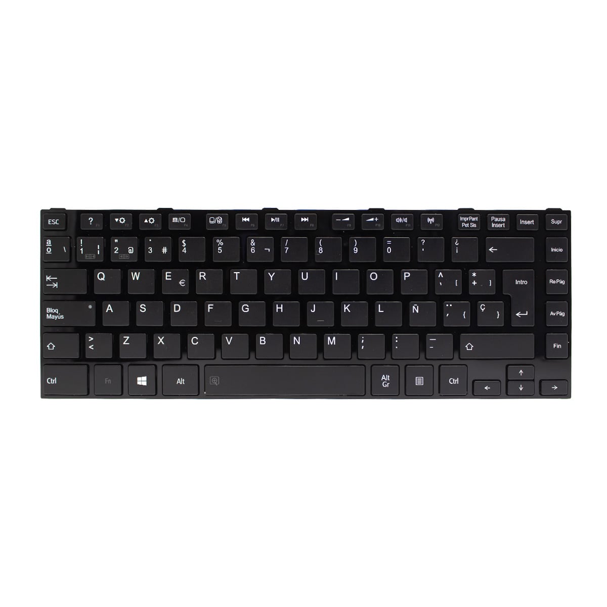 TECLADO PARA LAPTOP TOSHIBA C45 C40 L45-A DOS PERNOS DESIGUAL - 2
