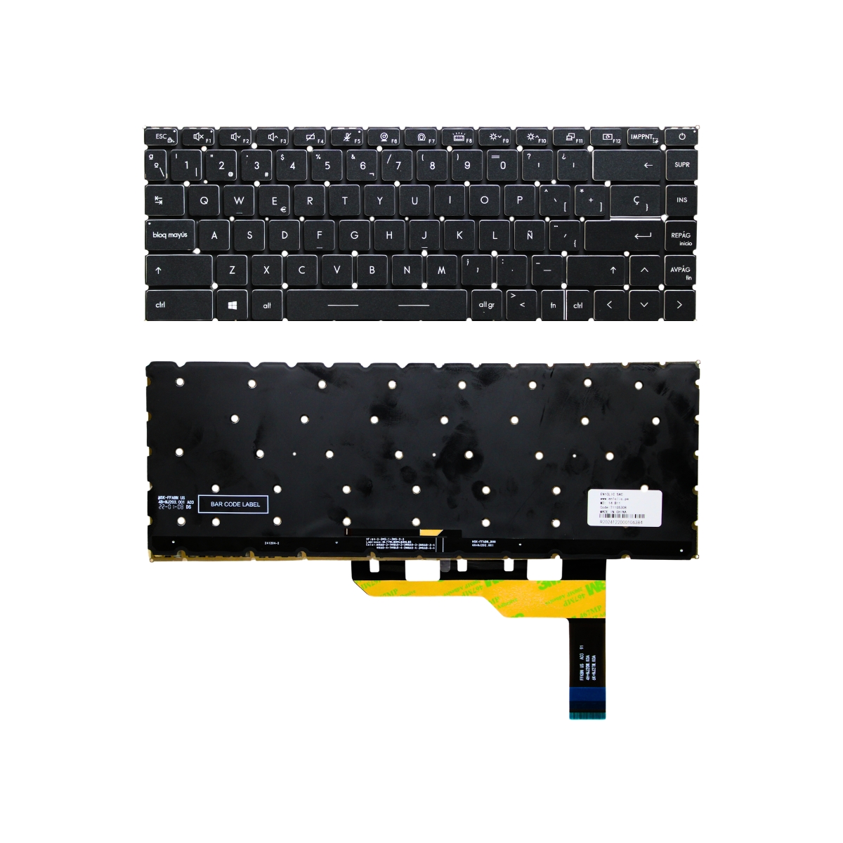 TECLADO PARA LAPTOP MSI MODERN 14 B11 GENUINO POWER ILUMINADO - 1