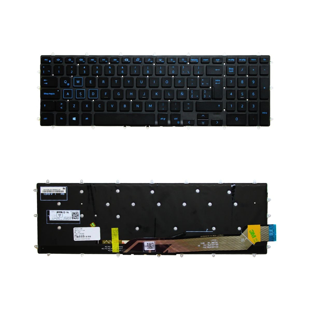 TECLADO PARA LAPTOP DELL INSPIRON 15 5565 7566 GENUINO ILUMINADO - 1