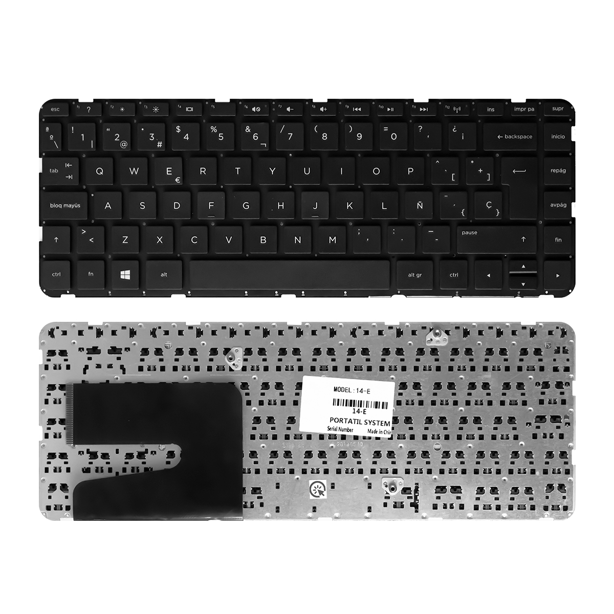 TECLADO PARA LAPTOP HP 14E 14N DOS PERNOS - 1