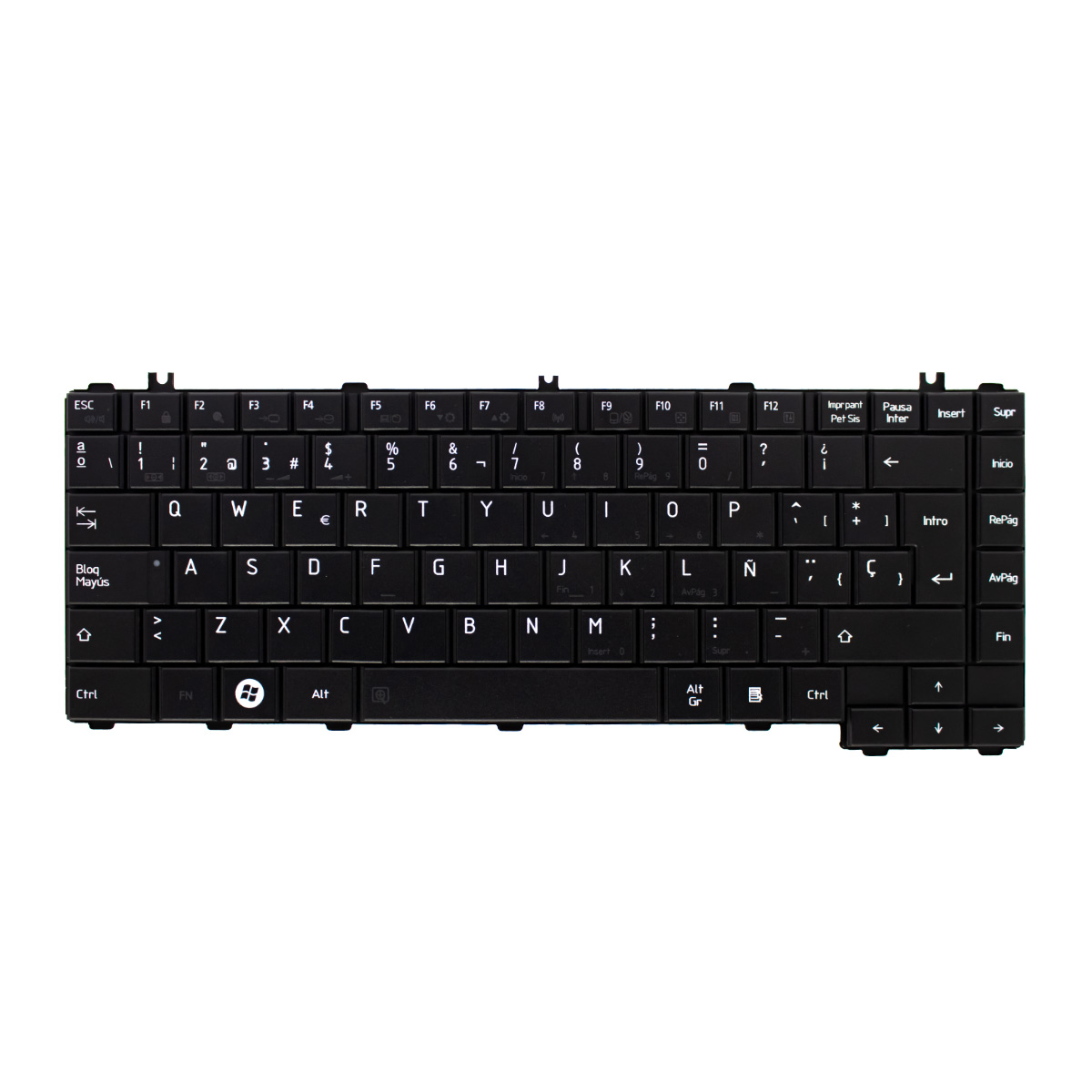 TECLADO PARA LAPTOP TOSHIBA C645 L645 L745 - 2