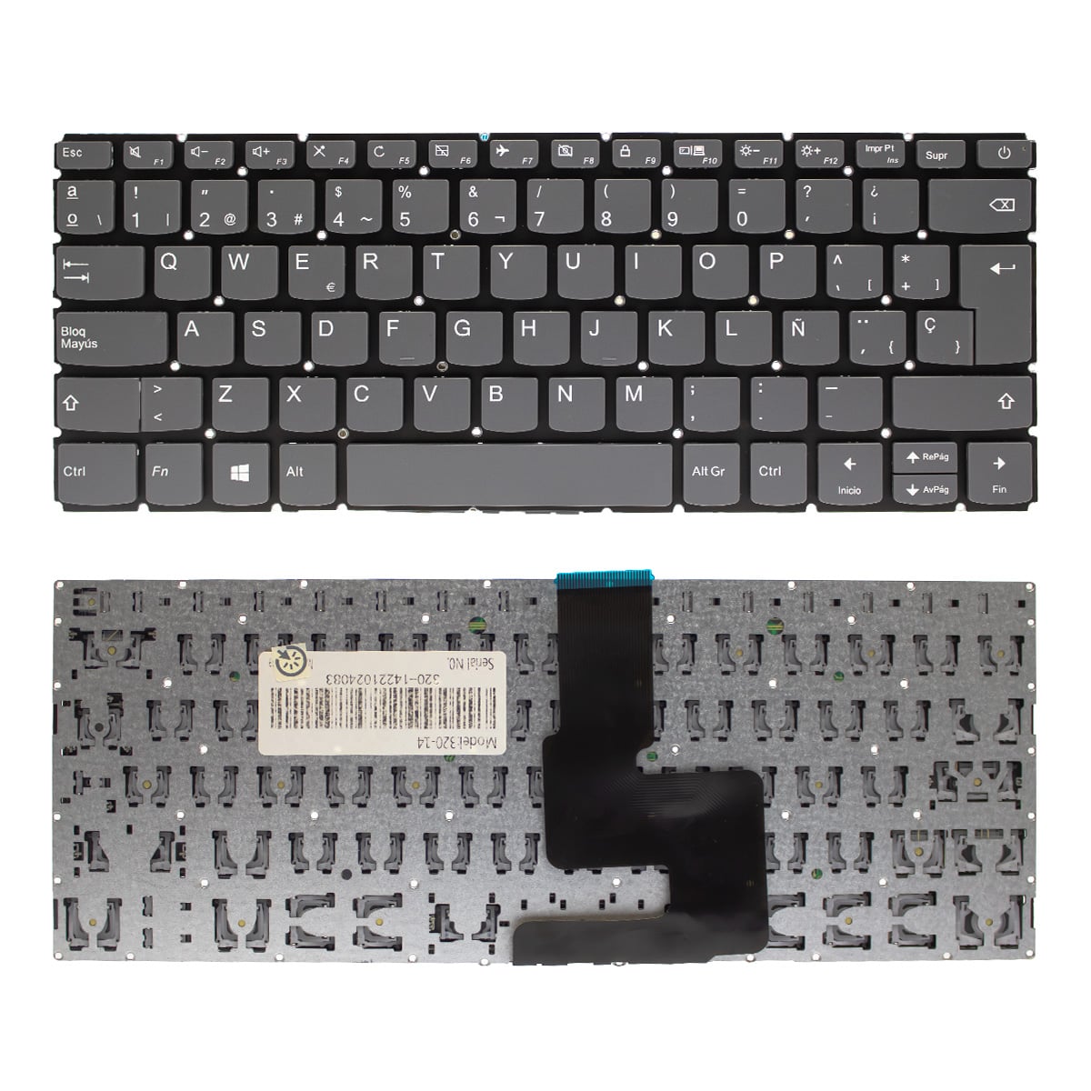 TECLADO PARA LAPTOP LENOVO 320-14 S145-14 POWER - 1