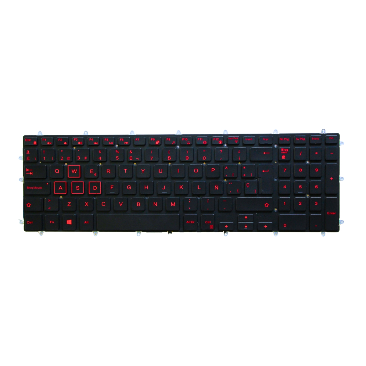 TECLADO PARA LAPTOP DELL INSPIRON 15-5565 7566 GENUINO ILUMINADO - 2