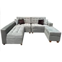 SOFA SECCIONAL MODELO LONDRES GOLDEN + COJINES DE REGALO - 3