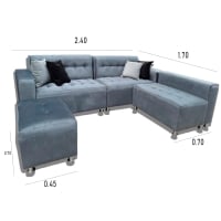 SECCIONAL MODELO LOUIS MUEBLES PERU + COJINES DE REGALO - 3