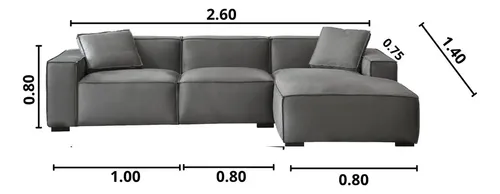 SECCIONAL DERECHO MODELO LUHAN MUEBLES PERU + COJINES DE REGALO - 3