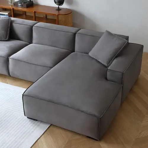 SECCIONAL DERECHO MODELO LUHAN MUEBLES PERU + COJINES DE REGALO - 6