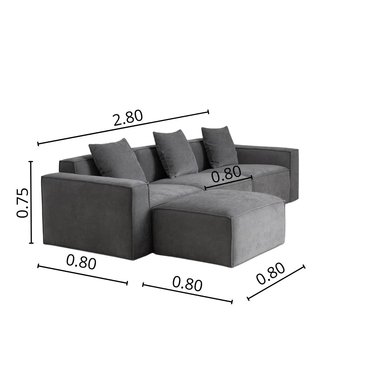 SECCIONAL MODELO LIBANO LIBRE DISPOSICIÓN MUEBLES PERU + COJINES DE REGALO - 2