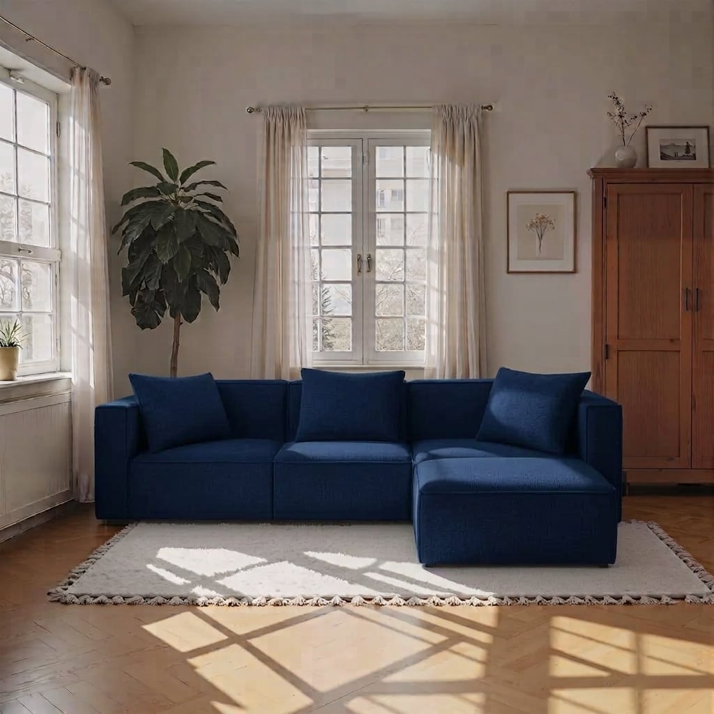 SECCIONAL MODELO LIBANO LIBRE DISPOSICIÓN MUEBLES PERU + COJINES DE REGALO - 1