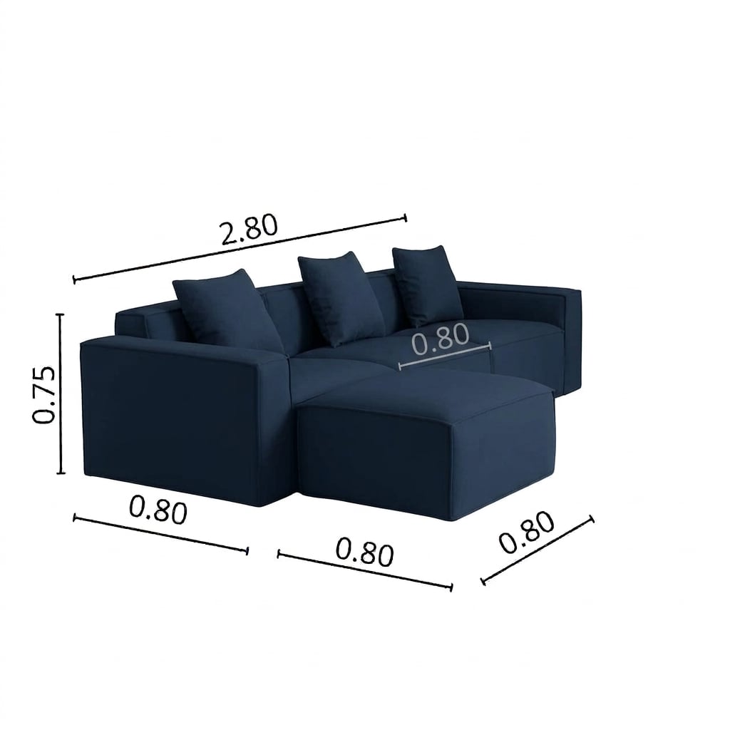 SECCIONAL MODELO LIBANO LIBRE DISPOSICIÓN MUEBLES PERU + COJINES DE REGALO - 2