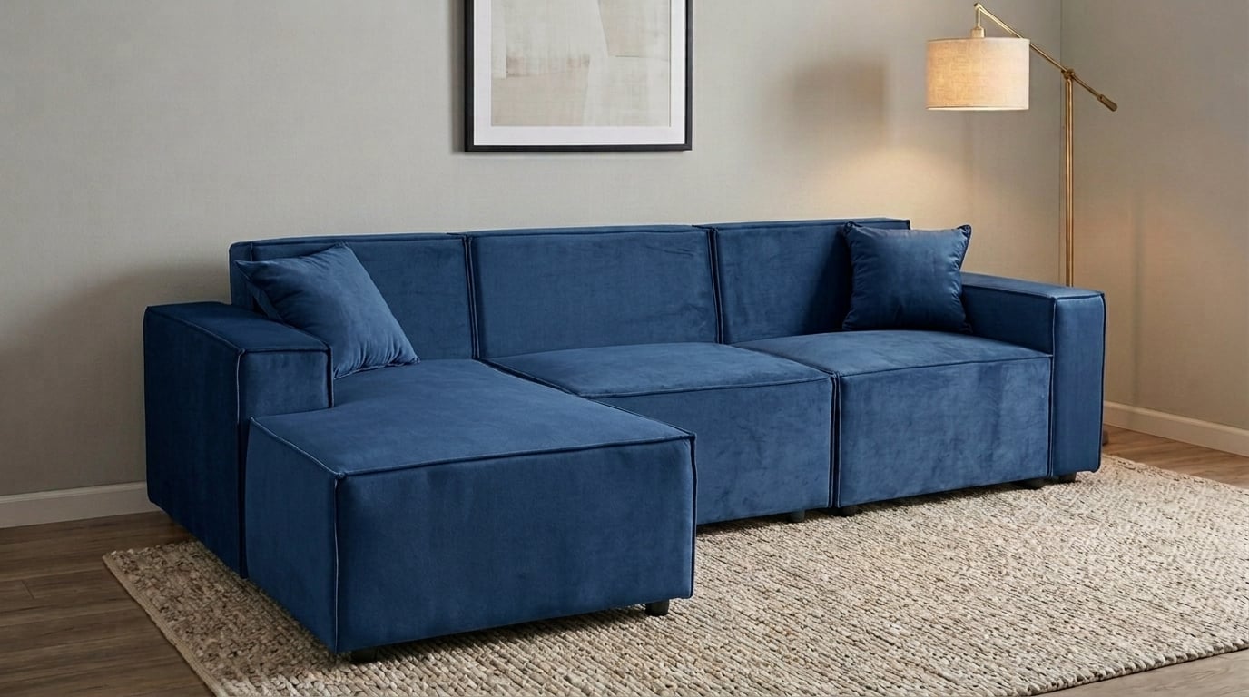SECCIONAL IZQUIERDO MODELO LUHAN MUEBLES PERU + COJINES DE REGALO - 1