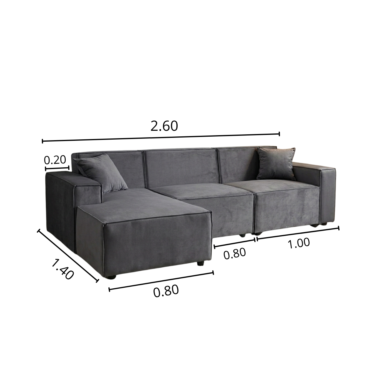 SECCIONAL IZQUIERDO MODELO LUHAN MUEBLES PERU + COJINES DE REGALO - 4