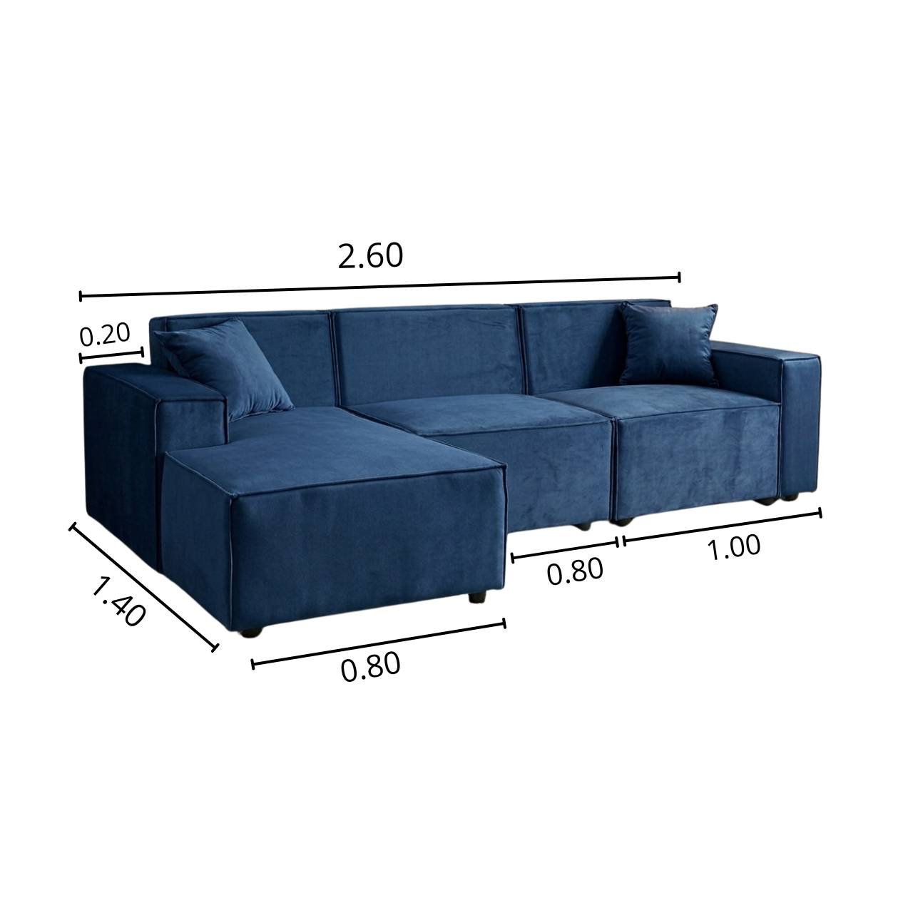 SECCIONAL IZQUIERDO MODELO LUHAN MUEBLES PERU + COJINES DE REGALO - 4