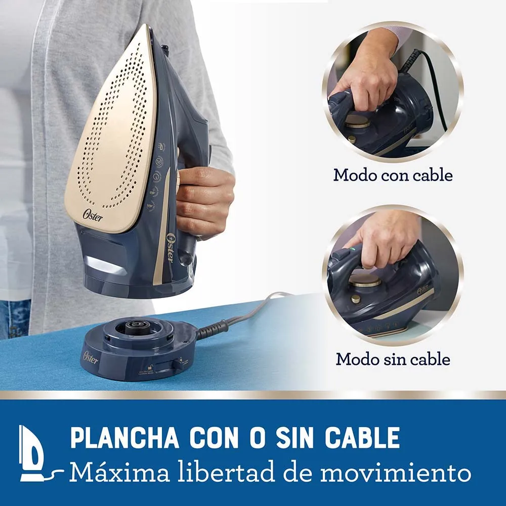 PLANCHA A VAPOR INALÁMBRICA OSTER 2 EN 1 CON SUELA CERÁMICA GCSTCC5000 - 4