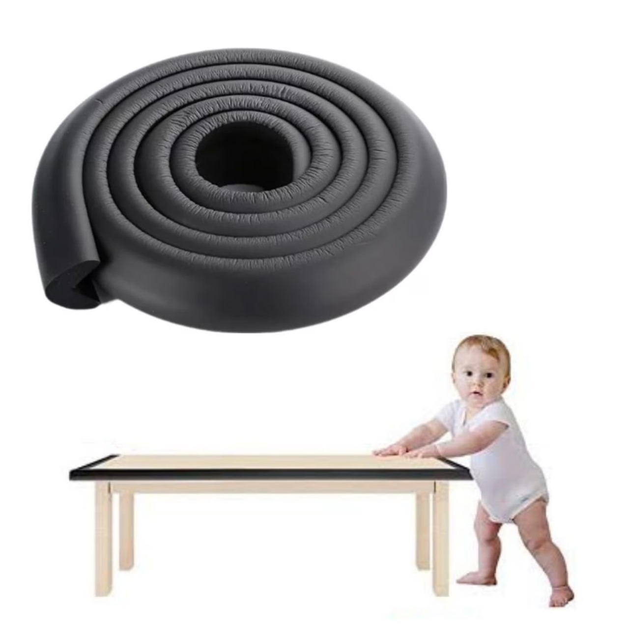 ESQUINERO PROTECTOR ANTIGOLPE NEGRO PARA BEBES Y NIÑOS 2 PCS - 4