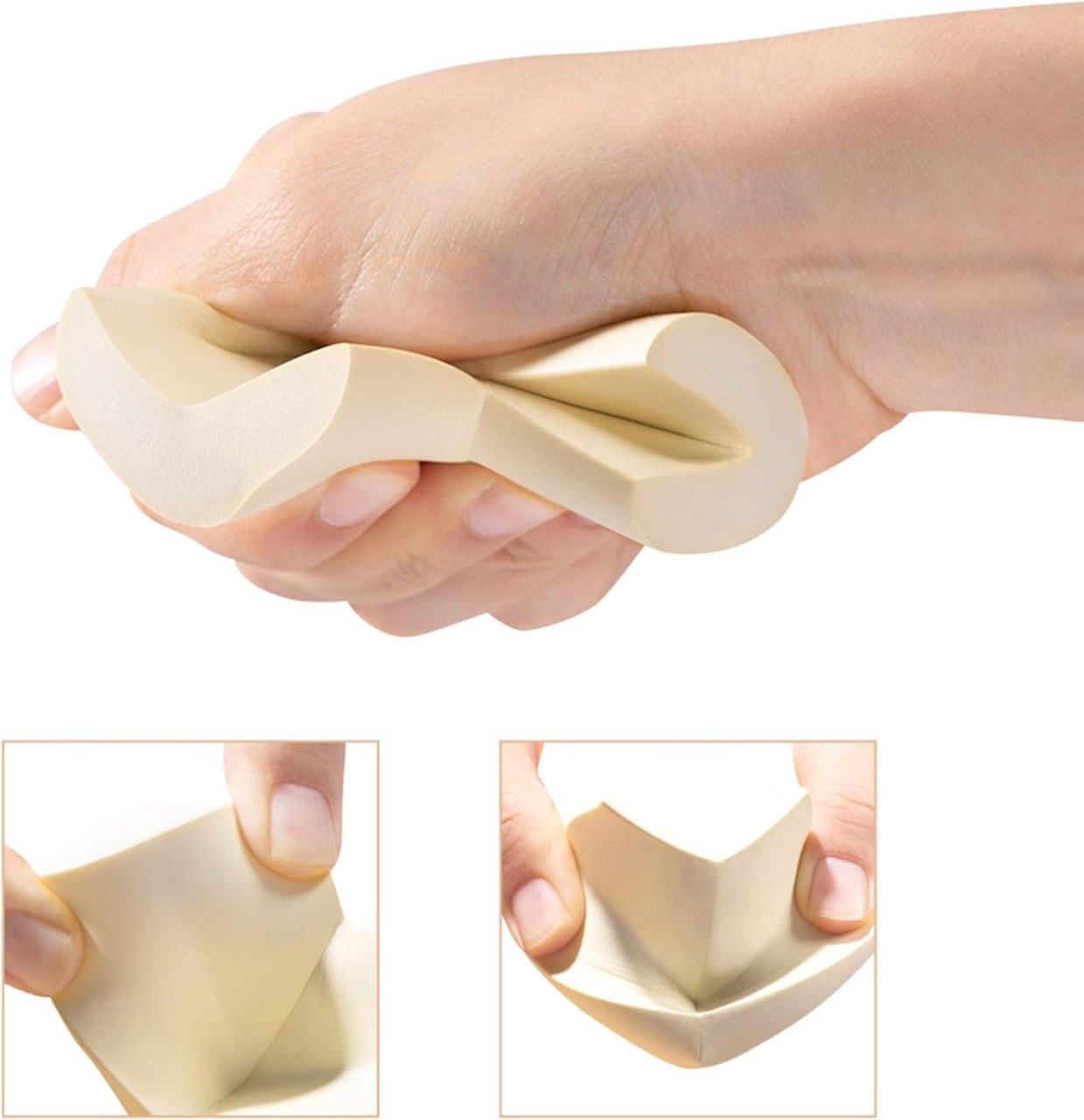 PROTECTOR DE BORDES ANTIGOLPE CREMA PARA BEBES Y NIÑOS 2 PCS - 5