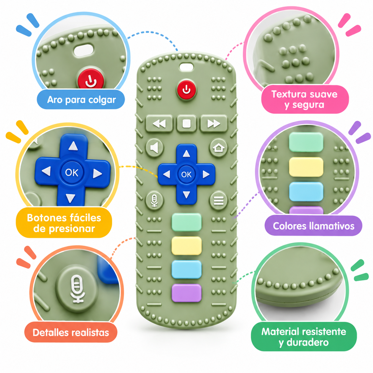 Pack x2 Mordedores para Bebé – Control Remoto y Sonajero Perrito - 2