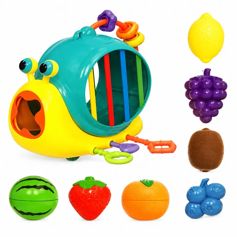 CARACOL DIDÁCTICO PARA BEBÉS CON FRUTAS DE ENCAJE - 5