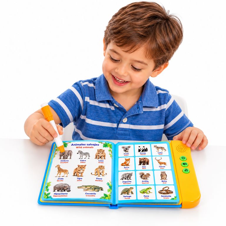 LIBRO DIDÁCTICO INTERACTIVO BILINGÜE ESPAÑOL INGLÉS – JUGUETE EDUCATIVO PARA NIÑOS - 2
