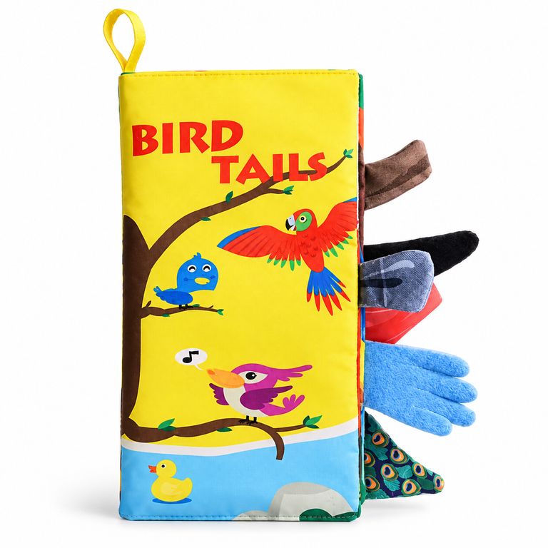PACK DE 2 LIBROS DE TELA SENSORIALES PARA BEBÉ – AVES Y ANIMALES SALVAJES - 3