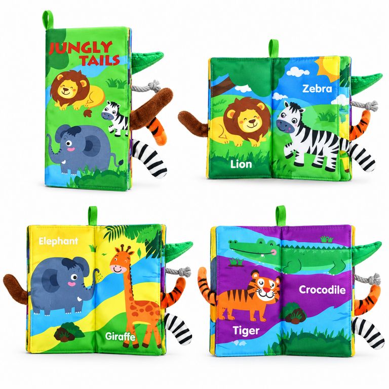 PACK DE 2 LIBROS DE TELA SENSORIALES PARA BEBÉ – AVES Y ANIMALES SALVAJES - 6