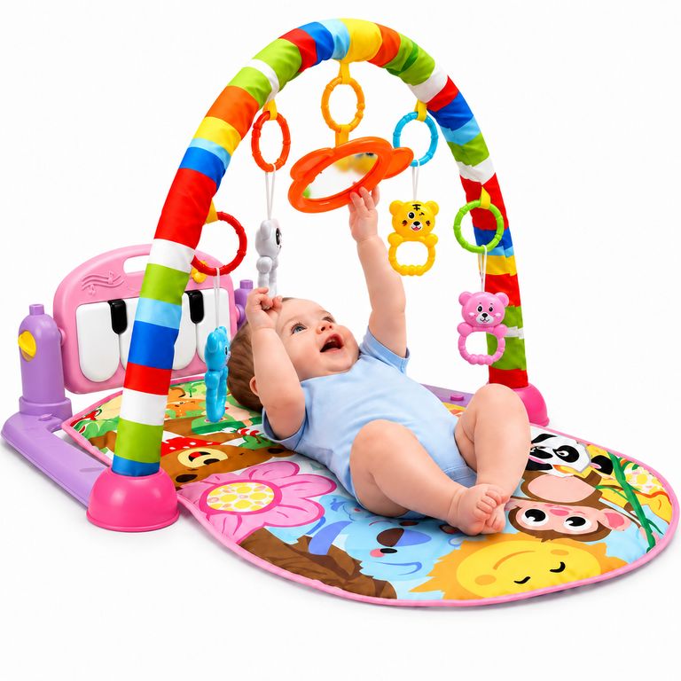 GIMNASIO DE PATADITAS PARA BEBÉ – PIANO MUSICAL Y MANTA DE ACTIVIDADES NIÑA - 4