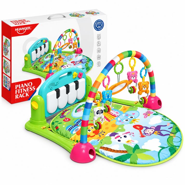 GIMNASIO DE PATADITAS PARA BEBÉ – PIANO MUSICAL Y MANTA DE ACTIVIDADES NIÑO - 2