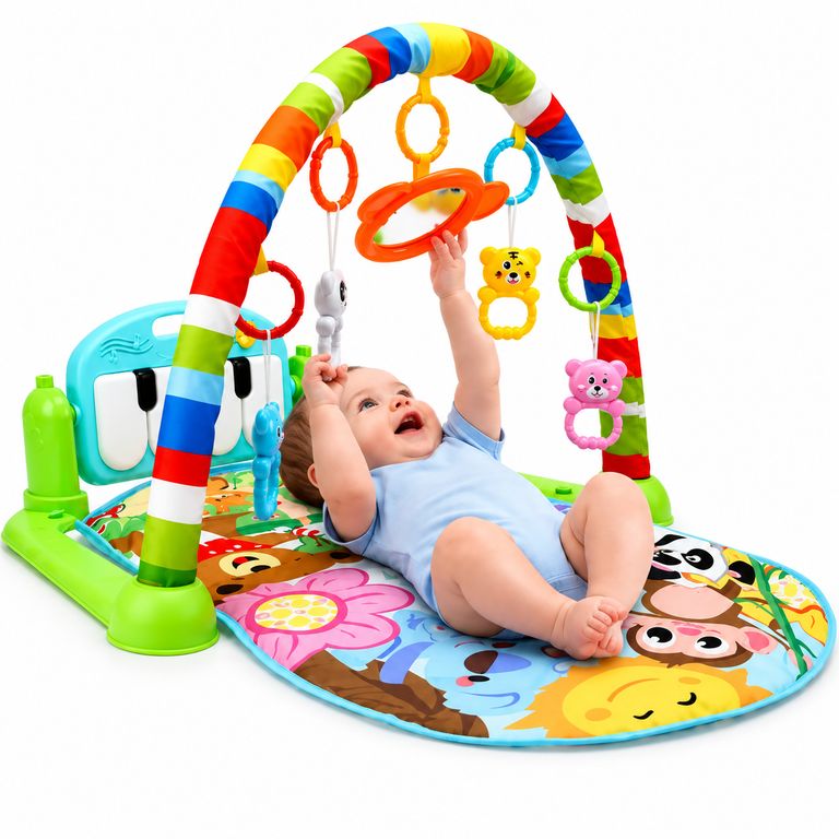 GIMNASIO DE PATADITAS PARA BEBÉ – PIANO MUSICAL Y MANTA DE ACTIVIDADES NIÑO - 6