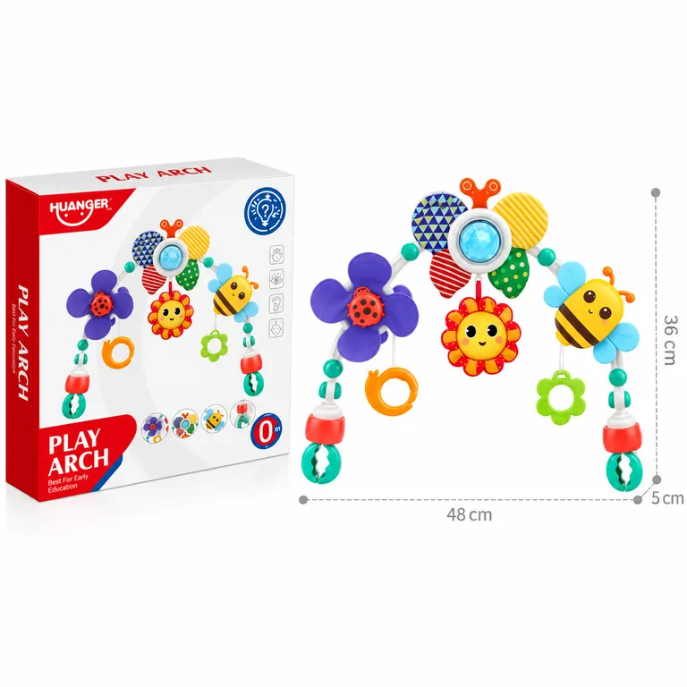 ARCO DE JUEGOS PARA BEBÉ CON JUGUETES COLGANTES PARA CUNA Y COCHE – ABEJITA - 4