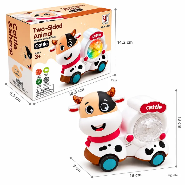 VAQUITA INTERACTIVA MUSICAL PARA BEBÉS CON LUCES, SONIDOS Y PROYECTOR - 2