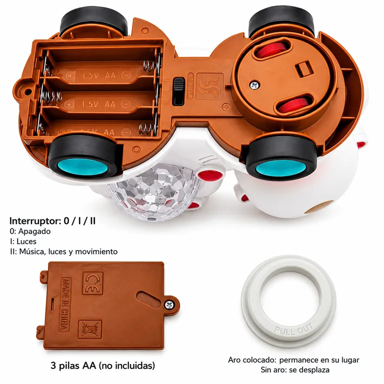 VAQUITA INTERACTIVA MUSICAL PARA BEBÉS CON LUCES, SONIDOS Y PROYECTOR - 4