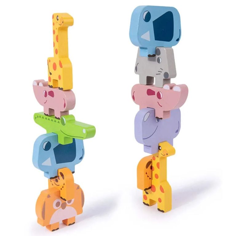 JUEGO DE EQUILIBRIO ANIMALES DE MADERA MONTESSORI + TARJETAS DIDÁCTICAS - 4