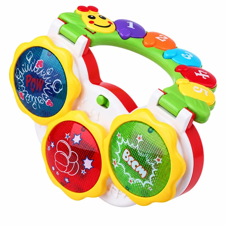 PIANO TAMBOR MUSICAL INFANTIL CON DISEÑO DE ORUGA - 2