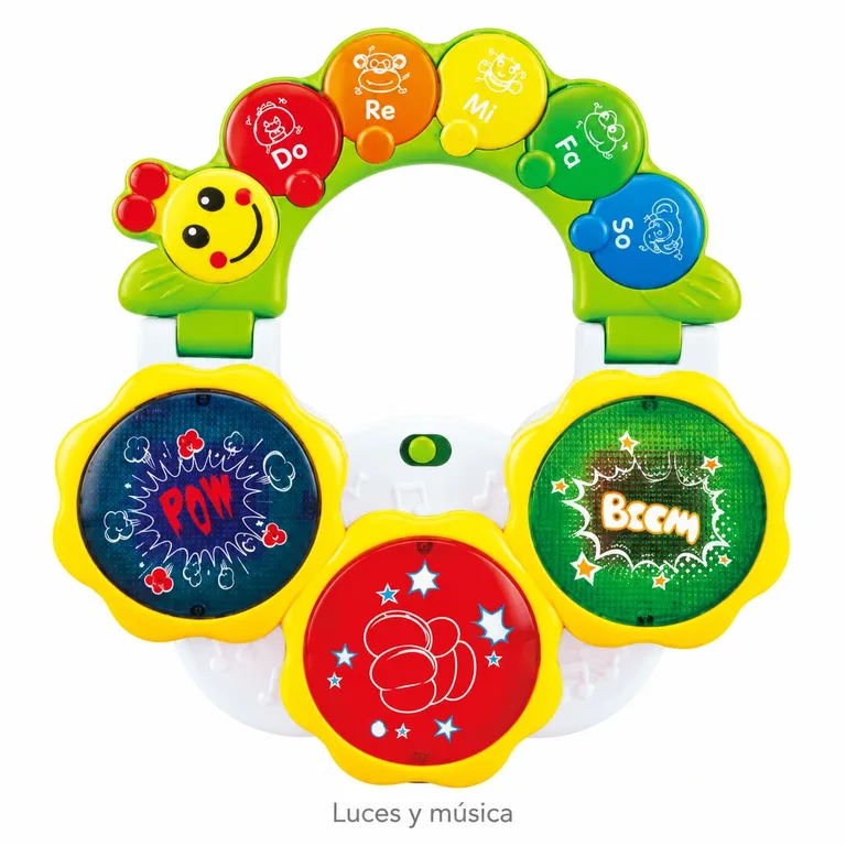 PIANO TAMBOR MUSICAL INFANTIL CON DISEÑO DE ORUGA - 5