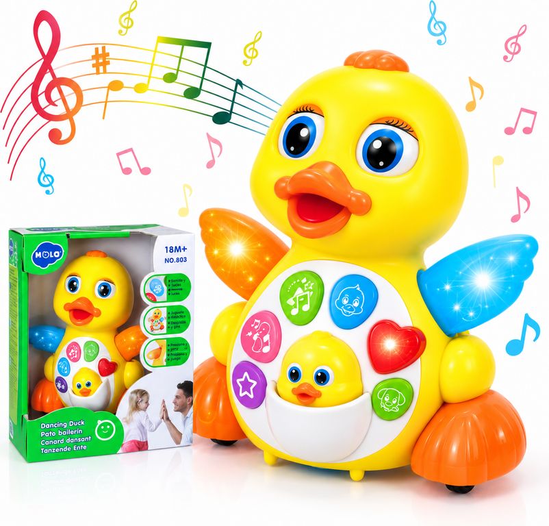 PATITO MUSICAL INTERACTIVO PARA BEBÉ – JUGUETE DIDÁCTICO CON LUCES Y SONIDOS - 2
